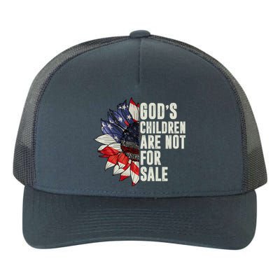 Gods Children Are Not For Sale Floral Flag Yupoong Adult 5-Panel Trucker Hat