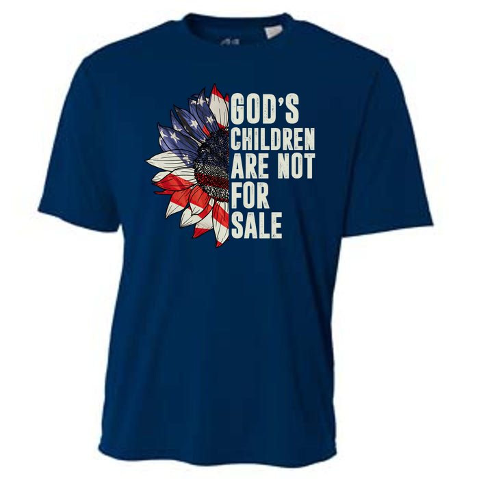 Gods Children Are Not For Sale Floral Flag Cooling Performance Crew T-Shirt