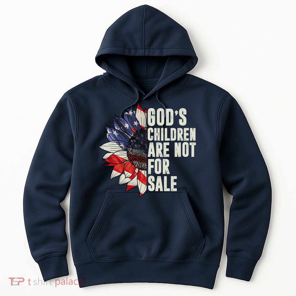 Gods Children Are Not For Sale Floral Flag Hoodie