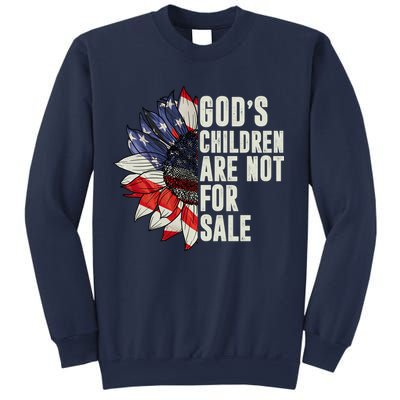 Gods Children Are Not For Sale Floral Flag Sweatshirt