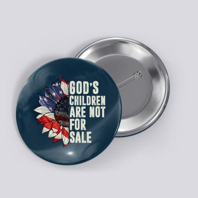 Gods Children Are Not For Sale Floral Flag Button