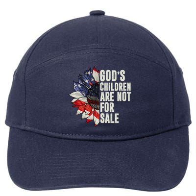 Gods Children Are Not For Sale Floral Flag 7-Panel Snapback Hat