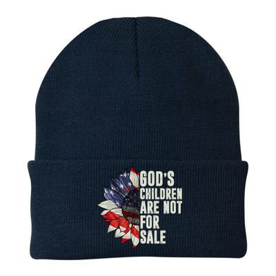 Gods Children Are Not For Sale Floral Flag Knit Cap Winter Beanie