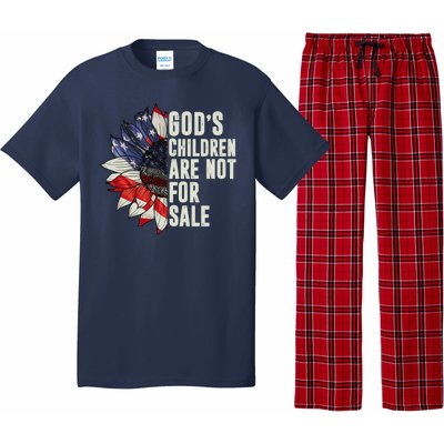 Gods Children Are Not For Sale Floral Flag Pajama Set