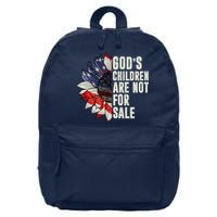 Gods Children Are Not For Sale Floral Flag 16 in Basic Backpack