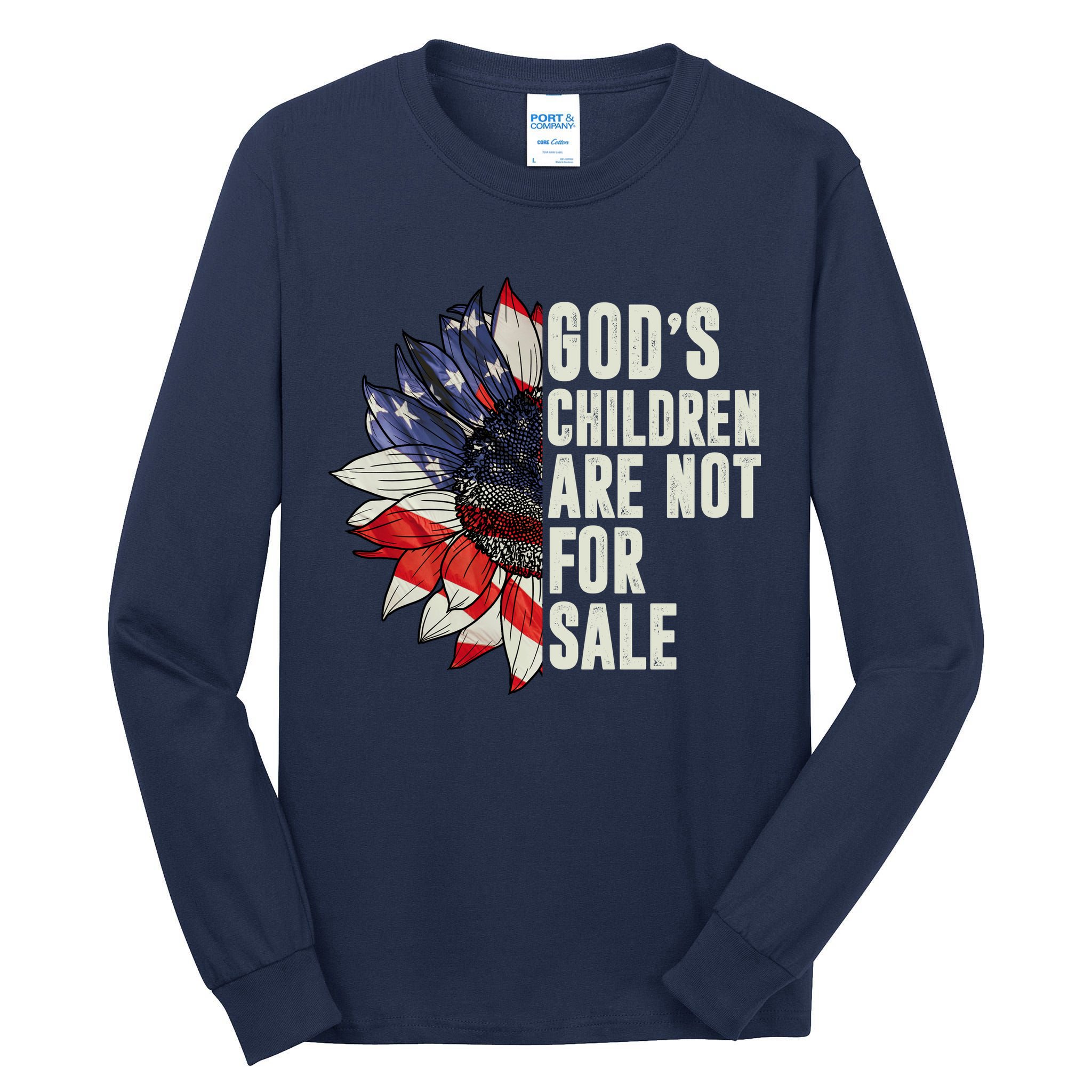 Gods Children Are Not For Sale Floral Flag Tall Long Sleeve T-Shirt