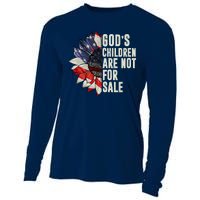 Gods Children Are Not For Sale Floral Flag Cooling Performance Long Sleeve Crew