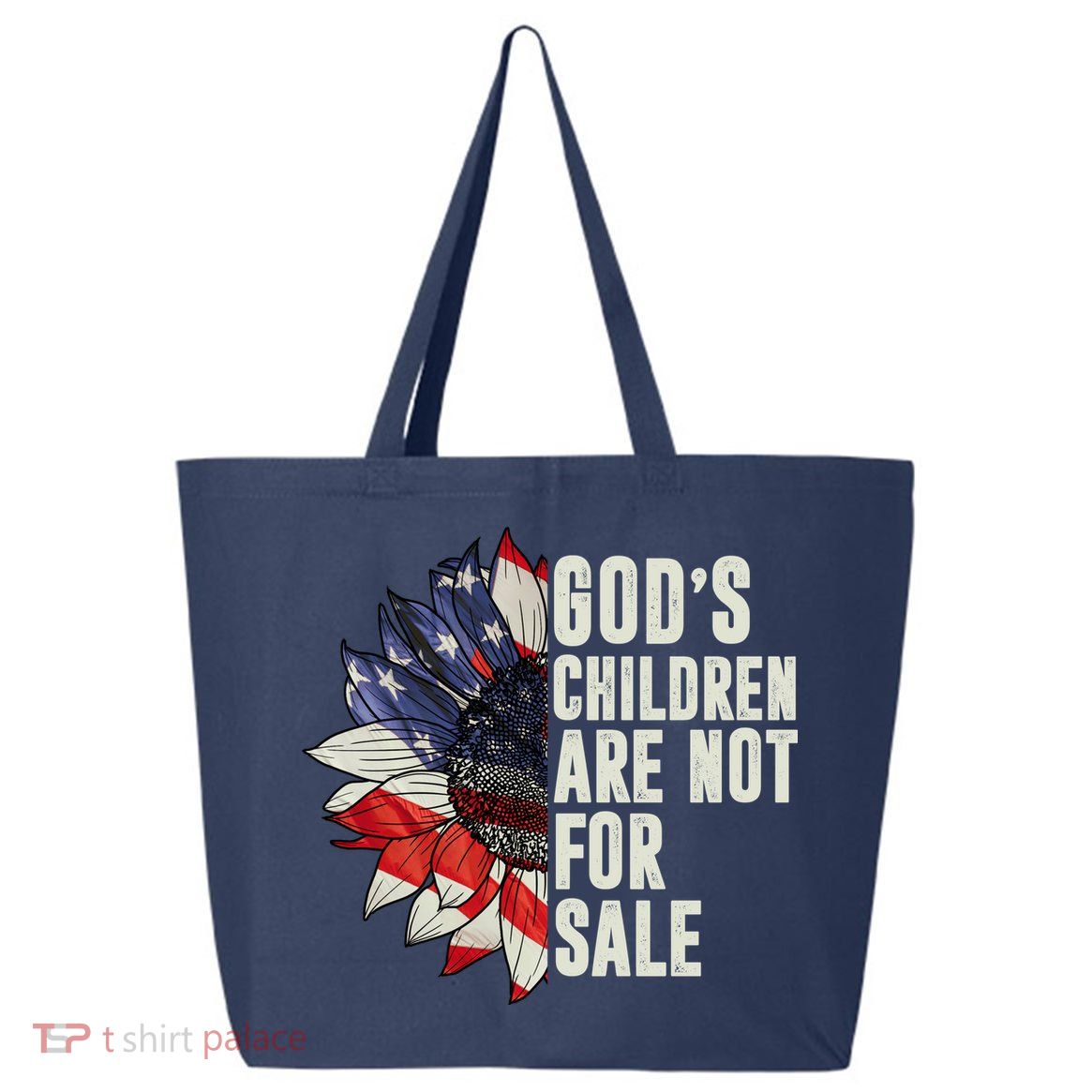 Gods Children Are Not For Sale Floral Flag 25L Jumbo Tote