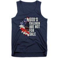 Gods Children Are Not For Sale Floral Flag Tank Top