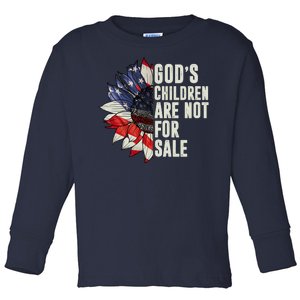 Gods Children Are Not For Sale Floral Flag Toddler Long Sleeve Shirt