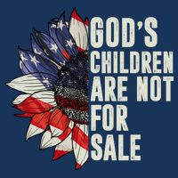 Gods Children Are Not For Sale Floral Flag Women's V-Neck T-Shirt