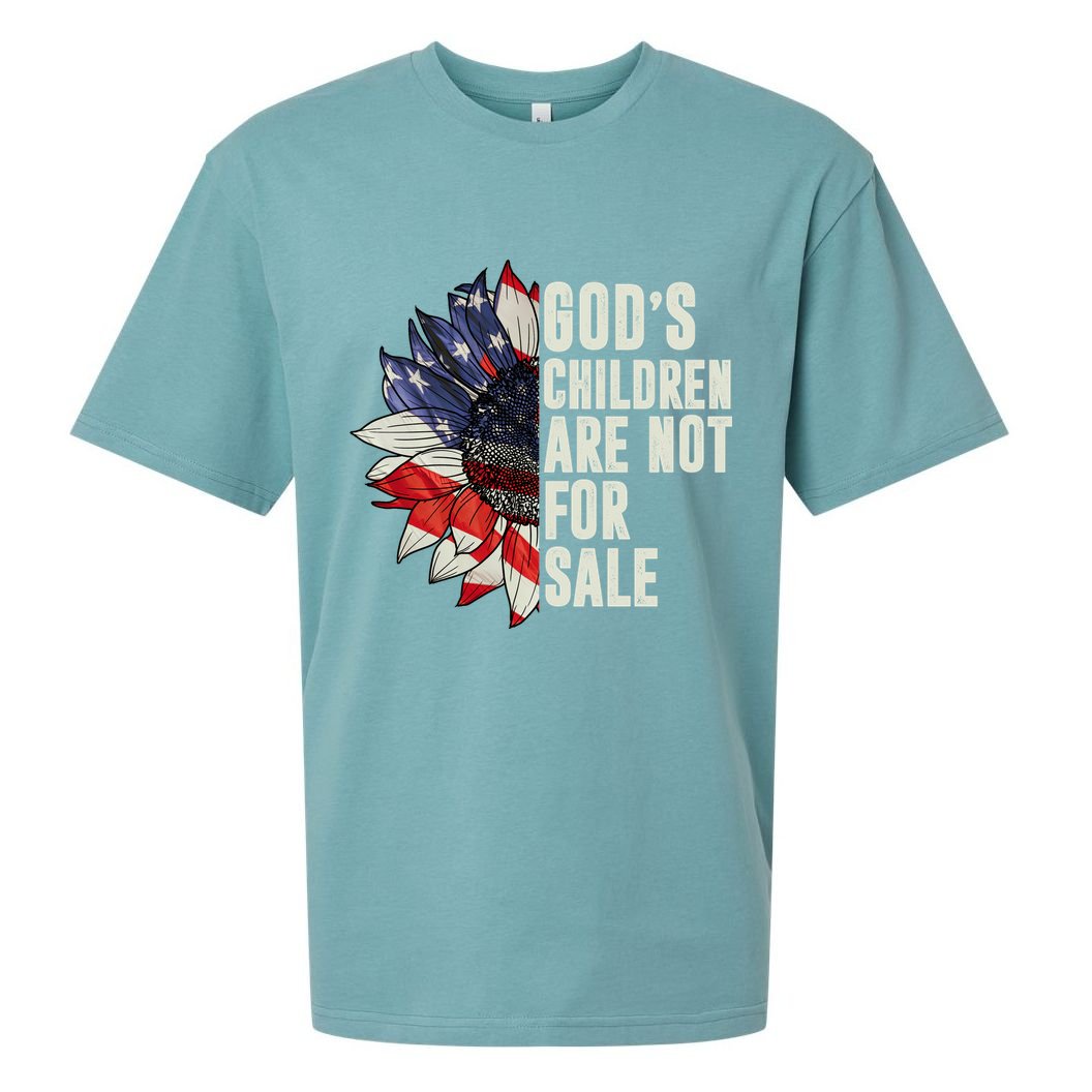 Gods Children Are Not For Sale Floral Flag Sueded Cloud Jersey T-Shirt