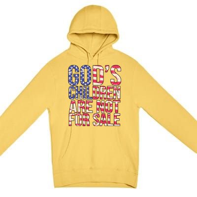 Gods Children Are Not For Sale USA Style Premium Pullover Hoodie