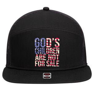 Gods Children Are Not For Sale USA Style 7 Panel Mesh Trucker Snapback Hat