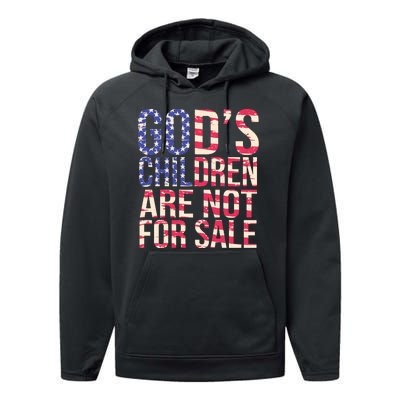 Gods Children Are Not For Sale USA Style Performance Fleece Hoodie