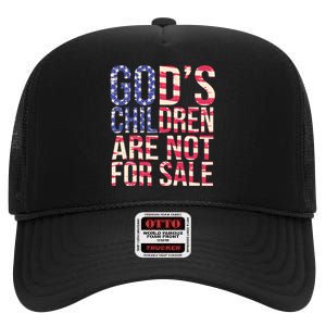 Gods Children Are Not For Sale USA Style High Crown Mesh Back Trucker Hat