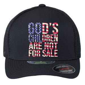 Gods Children Are Not For Sale USA Style Flexfit Unipanel Trucker Cap