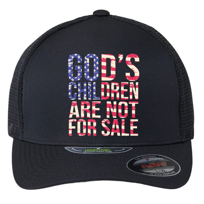 Gods Children Are Not For Sale USA Style Flexfit Unipanel Trucker Cap