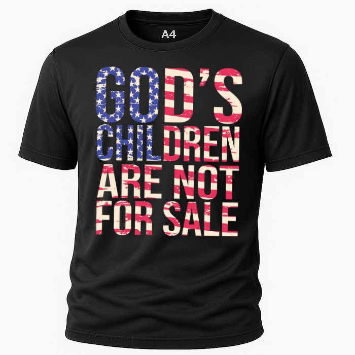 Gods Children Are Not For Sale USA Style Cooling Performance Crew T-Shirt