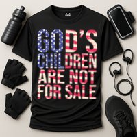 Gods Children Are Not For Sale USA Style Cooling Performance Crew T-Shirt