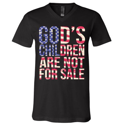 Gods Children Are Not For Sale USA Style V-Neck T-Shirt