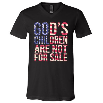 Gods Children Are Not For Sale USA Style V-Neck T-Shirt