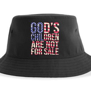 Gods Children Are Not For Sale USA Style Sustainable Bucket Hat