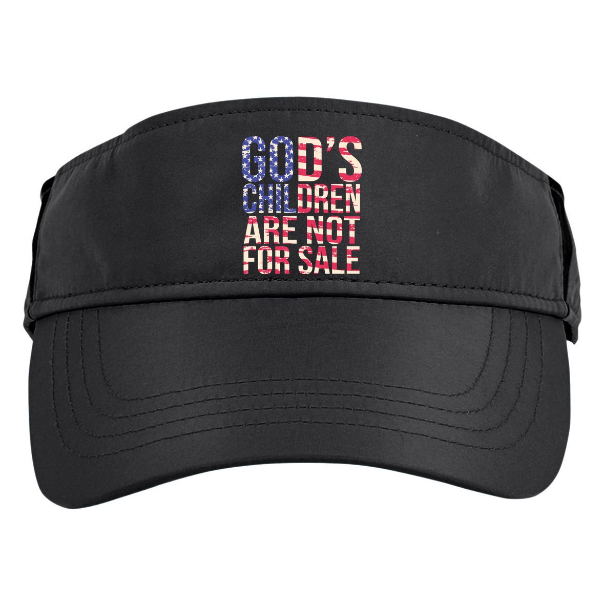 Gods Children Are Not For Sale USA Style Adult Drive Performance Visor