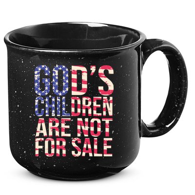 Gods Children Are Not For Sale USA Style 15oz Campfire Ceramic Mug