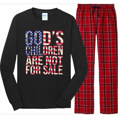 Gods Children Are Not For Sale USA Style Long Sleeve Pajama Set