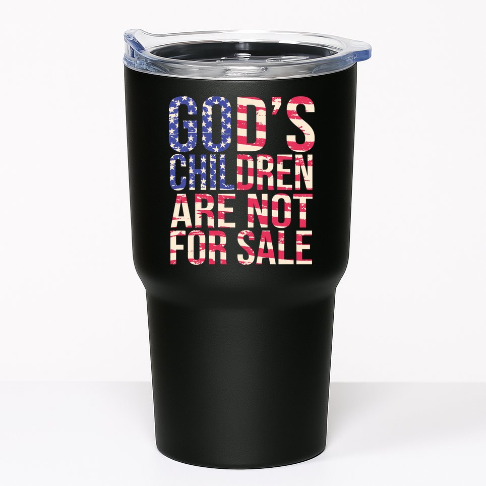 Gods Children Are Not For Sale USA Style Tumbler
