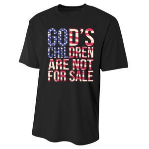 Gods Children Are Not For Sale USA Style Performance Sprint T-Shirt