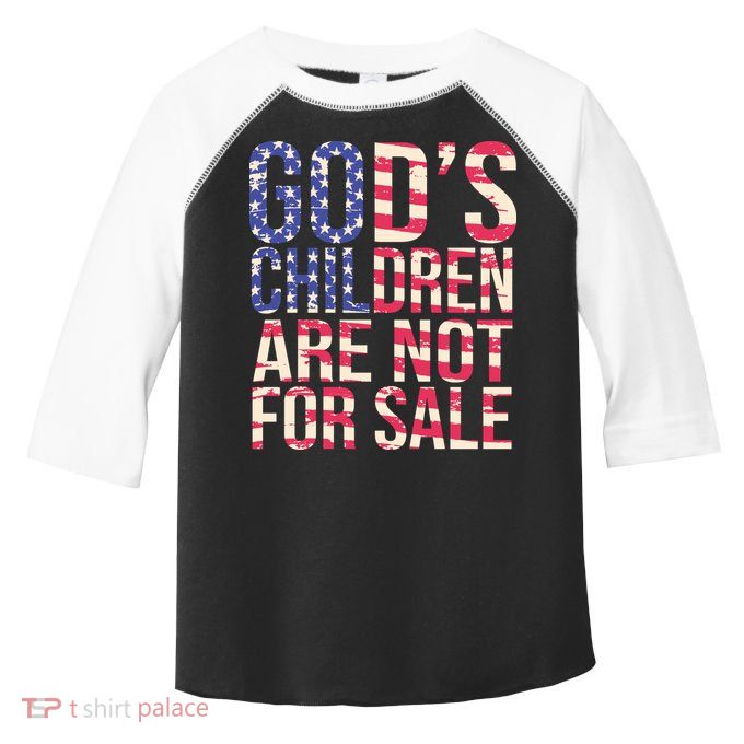 Gods Children Are Not For Sale USA Style Toddler Fine Jersey T-Shirt