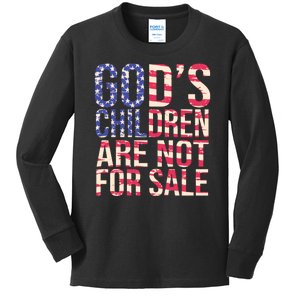 Gods Children Are Not For Sale USA Style Kids Long Sleeve Shirt