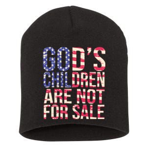 Gods Children Are Not For Sale USA Style Short Acrylic Beanie