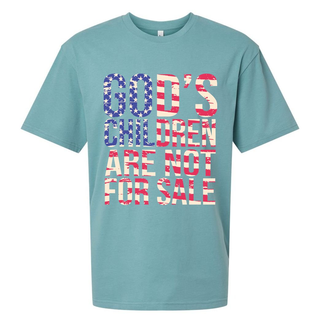 Gods Children Are Not For Sale USA Style Sueded Cloud Jersey T-Shirt