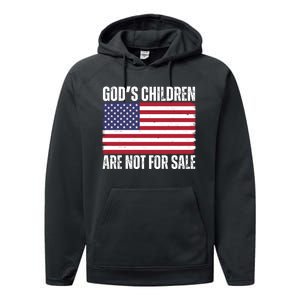 Gods Children Are Not For Sale Funny Political Performance Fleece Hoodie