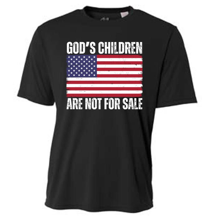 Gods Children Are Not For Sale Funny Political Cooling Performance Crew T-Shirt