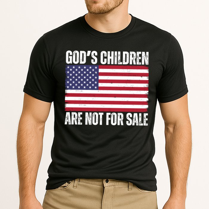 Gods Children Are Not For Sale Funny Political Cooling Performance Crew T-Shirt