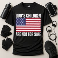 Gods Children Are Not For Sale Funny Political Cooling Performance Crew T-Shirt