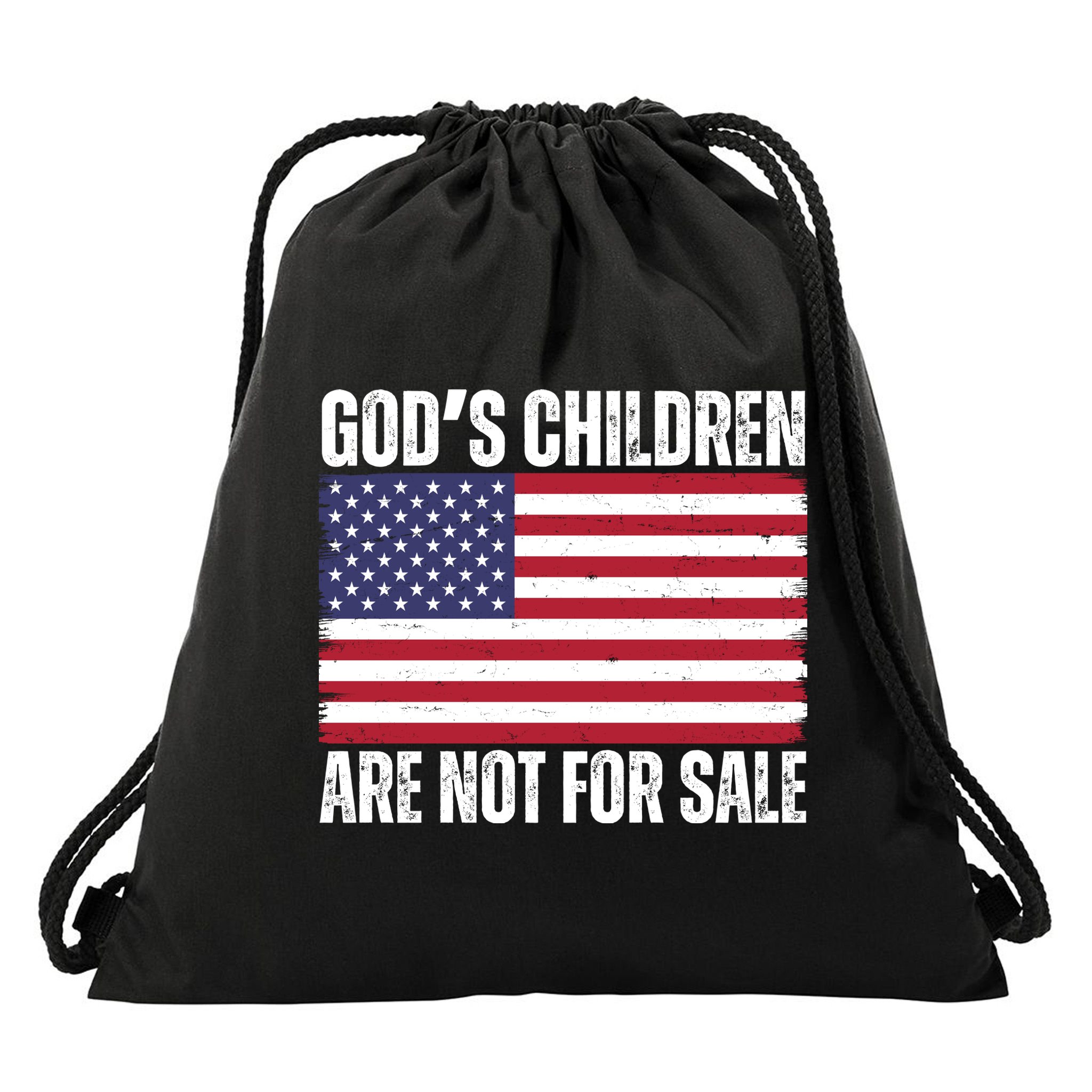 Gods Children Are Not For Sale Funny Political Drawstring Bag