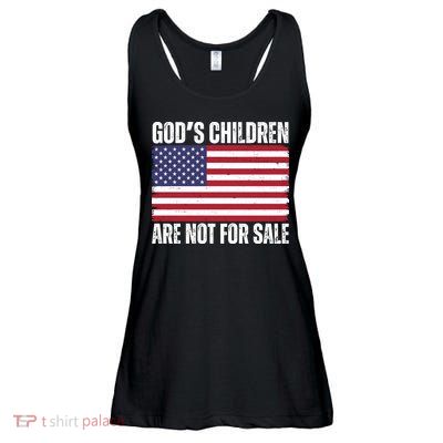 Gods Children Are Not For Sale Funny Political Ladies Essential Flowy Tank