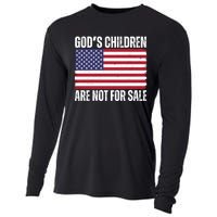 Gods Children Are Not For Sale Funny Political Cooling Performance Long Sleeve Crew