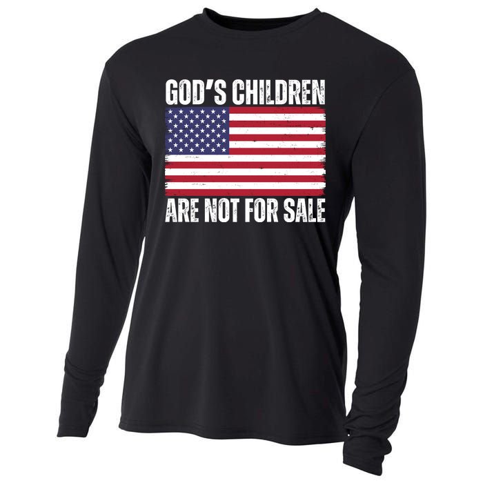 Gods Children Are Not For Sale Funny Political Cooling Performance Long Sleeve Crew