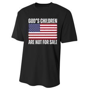 Gods Children Are Not For Sale Funny Political Performance Sprint T-Shirt