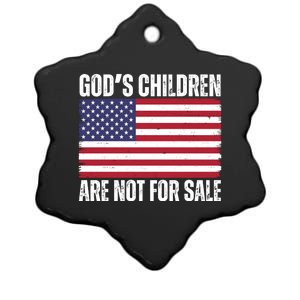 Gods Children Are Not For Sale Funny Political Ceramic Star Ornament