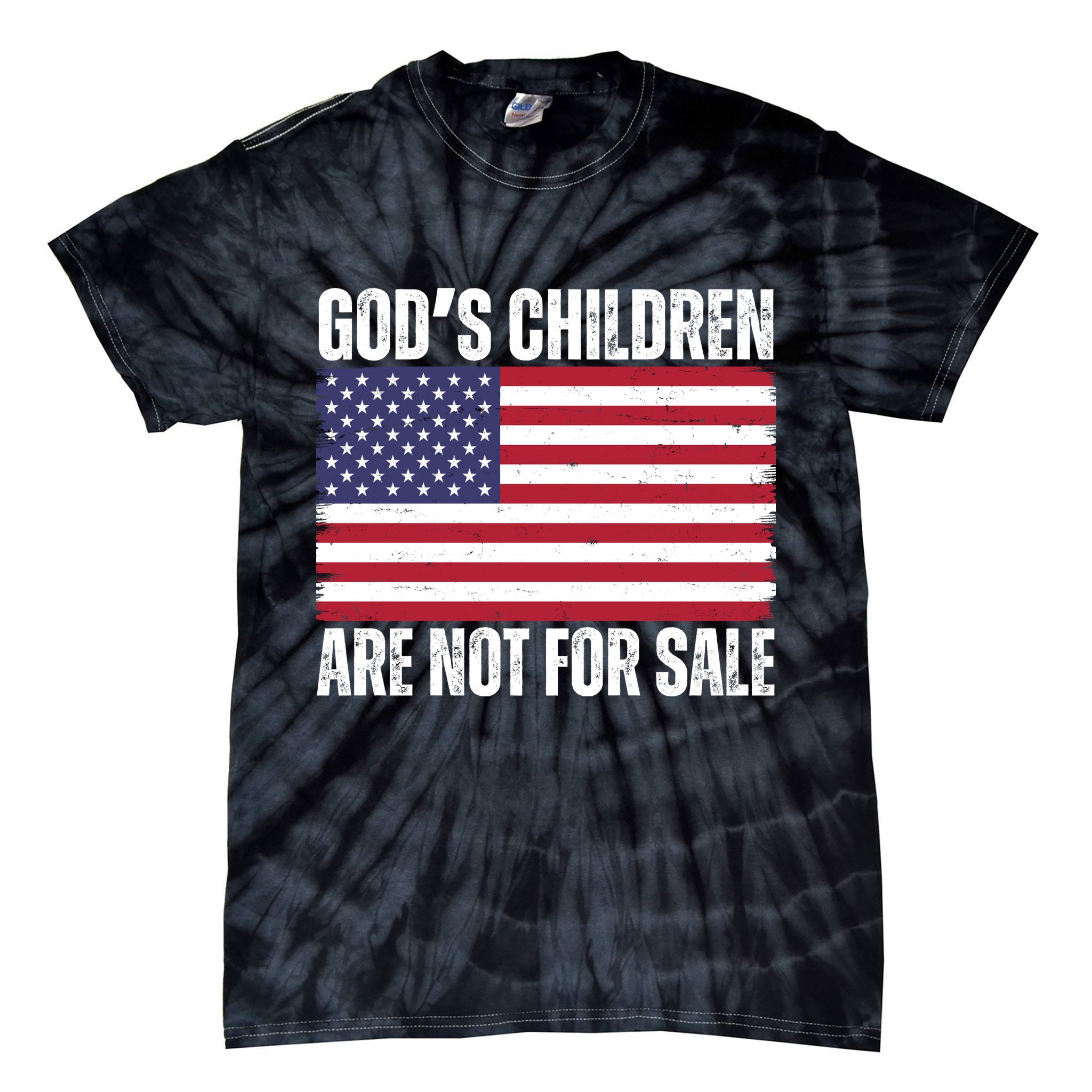 Gods Children Are Not For Sale Funny Political Tie-Dye T-Shirt