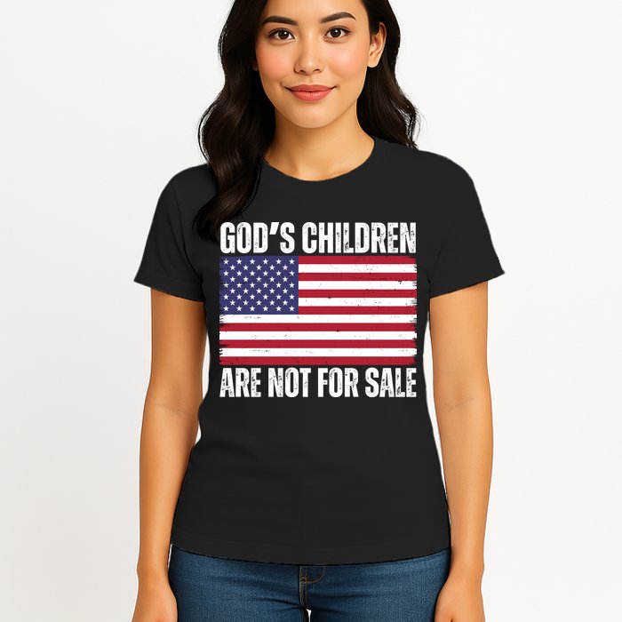 Gods Children Are Not For Sale Funny Political Womens T-Shirt