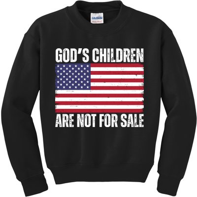 Gods Children Are Not For Sale Funny Political Kids Sweatshirt