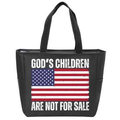 Gods Children Are Not For Sale Funny Political Zip Tote Bag
